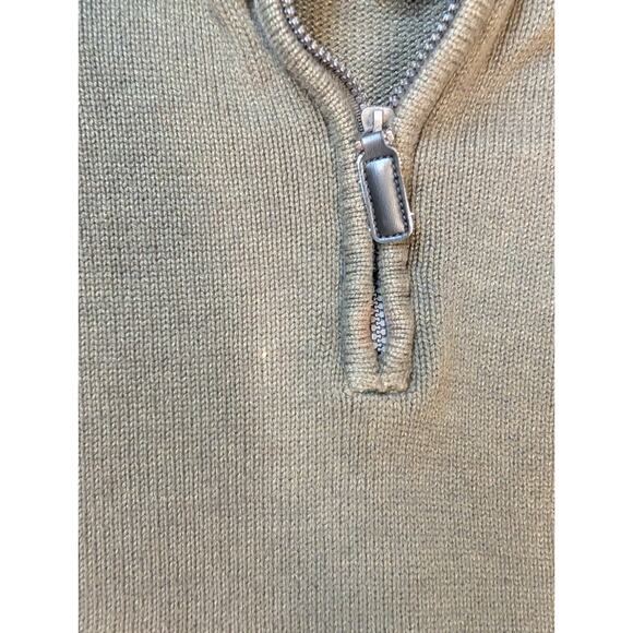 Oscar De La Renta Olive Green Men's 1/4 zip Sweater Size L Fall Sweater Dad - Picture 6 of 6